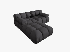 CANAPEA/COLTAR MODULAR BELLIS, 3 LOCURI, 188 CM, ESPRESSO 15, TAPITERIE DIN CATIFEA 3D, DESIGN DEOSEBIT - Img 5
