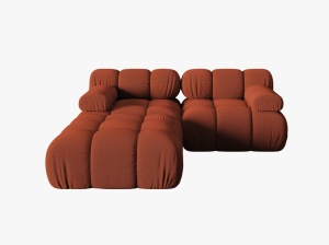 CANAPEA/COLTAR MODULAR BELLIS, 3 LOCURI, 188 CM, SCORTISOARA 44, TAPITERIE DIN CATIFEA 3D, DESIGN DEOSEBIT