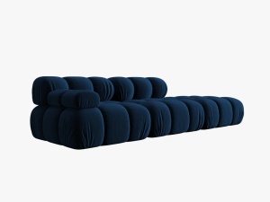 CANAPEA/COLTAR MODULAR BELLIS DREAPTA, 3 LOCURI, 282 CM, ALBASTRU 81, TAPITERIE DIN CATIFEA, DESIGN DEOSEBIT - Img 4