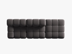 CANAPEA/COLTAR MODULAR BELLIS DREAPTA, 3 LOCURI, 282 CM, GRI INCHIS 97, TAPITERIE DIN CATIFEA, DESIGN DEOSEBIT - Img 4