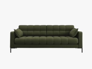 CANAPEA CU 3 LOCURI, MAMAIA VERDE NEVE, CU TAPITERIE DIN TEXTIL FIN, MICADONI