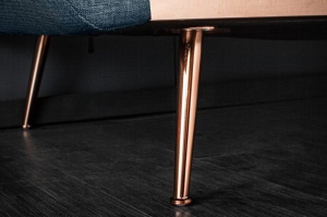 CANAPEA EXTENSIBILA 210CM, BELLEZZA 208CM ALBASTRA, COD 40025 , ASPECT RETRO - Img 6