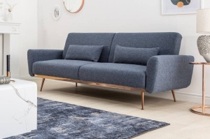 CANAPEA EXTENSIBILA 210CM, BELLEZZA 208CM ALBASTRA, COD 40025 , ASPECT RETRO - Img 8