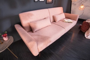CANAPEA EXTENSIBILA 210CM, ROZ PUDRA, BELLEZZA, COD 39913, STIL RETRO - Img 2