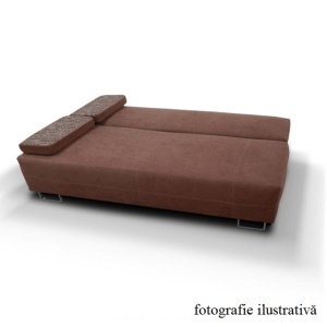CANAPEA EXTENSIBILA ELIZE, GRI, DIN TEXTIL, CU SPATIU DE DEPOZITARE, STIL MODERN, TK - Img 4