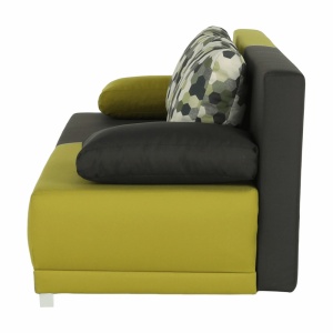 CANAPEA EXTENSIBILA SPIKER, GRI/VERDE, DIN TEXTIL, STIL MODERN, TK - Img 4