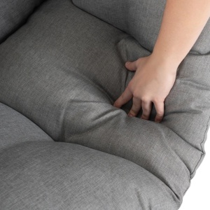 CANAPEA GRADINA/TERASA, KORYNT, ARTIM MEBLE, DIN RATAN SI TEXTIL, CULOARE NATUR/GRI - Img 8