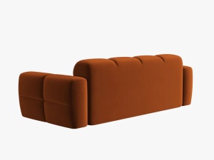 CANAPEA LISA, 3 LOCURI, 216 CM, SCORTISOARA, TAPITERIE DIN CATIFEA, DESIGN DEOSEBIT - Img 4