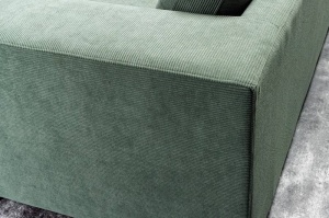 CANAPEA, LOUNGER 220CM, STRUCTURA DE LEMN SI STOFA, VERDE/NEGRU, COD 43758, MODEL DEOSEBIT - Img 5