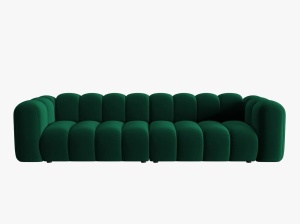 CANAPEA LUPIN, 4 LOCURI, 288 CM, VERDE SMARALD 7, TAPITERIE DIN CATIFEA, DESIGN DEOSEBIT