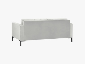 CANAPEA MAMAIA, 2 LOCURI, 152 CM, GRI DESCHIS 03/NEGRU, TAPITERIE DIN CATIFEA, DESIGN DEOSEBIT - Img 4