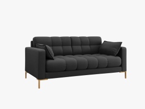 CANAPEA MAMAIA, 2 LOCURI, 152 CM, GRI INCHIS 97/AURIU, TAPITERIE DIN STOFA FINA, DESIGN DEOSEBIT