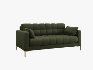 CANAPEA MAMAIA, 2 LOCURI, 152 CM, VERDE 39/AURIU, TAPITERIE DIN STOFA FINA, DESIGN DEOSEBIT