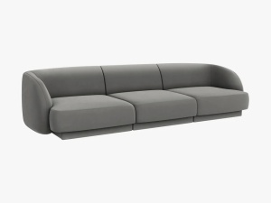 CANAPEA MILEY, 3 LOCURI, 259 CM, GRI DESCHIS 13, TAPITERIE DIN CATIFEA, DESIGN DEOSEBIT - Img 4