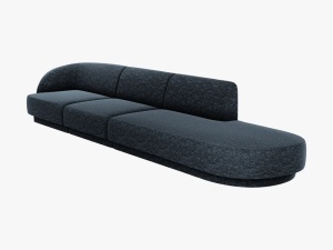 CANAPEA MILEY DREAPTA, 4 LOCURI, 325 CM, ALBASTRU 86, TAPITERIE CHENILLE, DESIGN DEOSEBIT