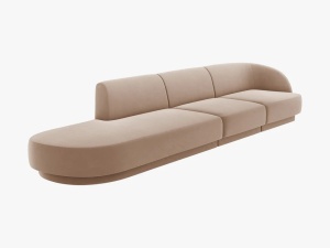 CANAPEA MILEY STANGA, 4 LOCURI, 325 CM, CAPPUCCINO 40, TAPITERIE DIN CATIFEA, DESIGN DEOSEBIT