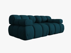 CANAPEA MODULARA BELLIS, 2 LOCURI, 188 CM, BLEUMARIN 87, TAPITERIE DIN CATIFEA 3D, DESIGN DEOSEBIT