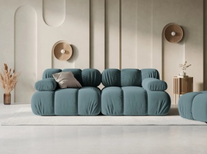 CANAPEA MODULARA BELLIS, 2 LOCURI, 188 CM, VERDE PETROL 87, TAPITERIE DIN CATIFEA, DESIGN DEOSEBIT