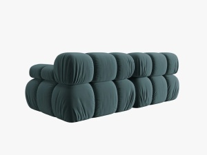 CANAPEA MODULARA BELLIS, 2 LOCURI, 188 CM, VERDE PETROL 87, TAPITERIE DIN CATIFEA, DESIGN DEOSEBIT - Img 5