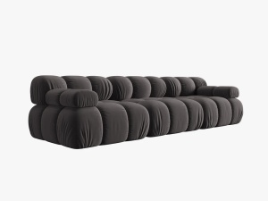 CANAPEA MODULARA BELLIS, 3 LOCURI, 282 CM, GRI INCHIS 97, TAPITERIE DIN CATIFEA, DESIGN DEOSEBIT - Img 2