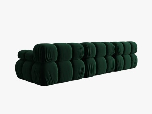 CANAPEA MODULARA BELLIS, 3 LOCURI, 282 CM, VERDE 38, TAPITERIE DIN CATIFEA, DESIGN DEOSEBIT - Img 5