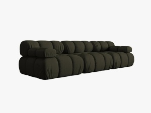 CANAPEA MODULARA BELLIS, 3 LOCURI, 282 CM, VERDE 77, TAPITERIE DIN CATIFEA 3D, DESIGN DEOSEBIT