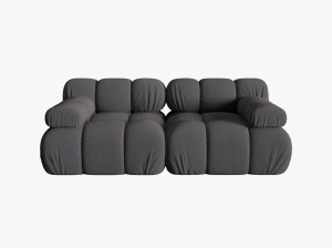 CANAPEA MODULARA BELLIS, CU 2 LOCURI, EXPRESSO, CU TAPITERIE DIN TEXTIL 3D SONIC, MICADONI