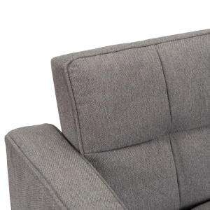 CANAPEA RABATABILA, ARTIM MEBLE, REALIZAT DIN MATERIAL TEXTIL GRI INCHIS SI METAL, STIL MODERN - Img 13