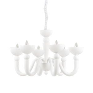 CANDELABRU BON BON SP6, ALB, DIN METAL, STIL MODERN