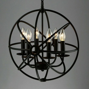 CANDELABRU INDUSTRIAL LOFT APP261, 52x52 cm, NEGRU, DIN METAL, STIL INDUSTRIAL, TU - Img 3