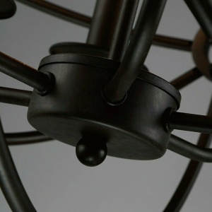 CANDELABRU INDUSTRIAL LOFT APP261, 52x52 cm, NEGRU, DIN METAL, STIL INDUSTRIAL, TU - Img 6