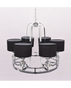 CANDELABRU MODERN REDFORD W6 DIN STICLA SI TEXTIL DESIGN DEOSEBIT - Img 2