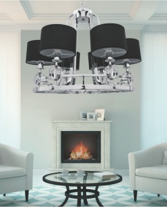 CANDELABRU MODERN REDFORD W6 DIN STICLA SI TEXTIL DESIGN DEOSEBIT - Img 6