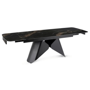CEL MAI MIC PRET!!!MASA EXTENSIBILA 160-240CM, ARTIM MEBLE, REALIZATA DIN METAL SI CERAMICA, CULOARE MARMURA NEAGRA/NEGRU, STIL MODERN
