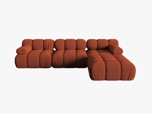 COLTAR BELLIS, CU 4 LOCURI, CARAMIZIU, CU TAPITERIE DIN TEXTIL 3D SONIC, MICADONI