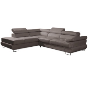 COLTAR BUTON R, MODEL STANGA, GRI/MARO, DIN PIELE ECOLOGICA, EXTENSIBIL, SPATIU DEPOZITARE, STIL MODERN, TK - Img 5