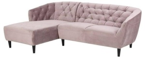 COLTAR CONFORTABIL, RIA ROZ PRAFUIT, CU TAPITERIE DIN TEXTIL SI LEMN, STIL SCANDINAV B2