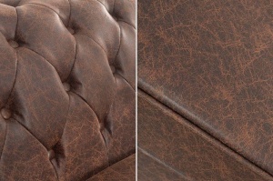 COLTAR DE LUX DIN PIELE ECO, MARO ANTIC CHESTERFIELD 238CM 38523 - Img 4