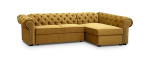 COLTAR EXTENSIBIL 278 CM, VALENTINO L DREAPTA, GALBEN, DIN STOFA DE CALITATE SUPERIOARA - Img 2