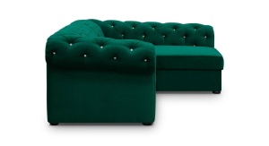 COLTAR EXTENSIBIL 278 CM, VALENTINO L DREAPTA, VERDE, DIN STOFA DE CALITATE SUPERIOARA - Img 3