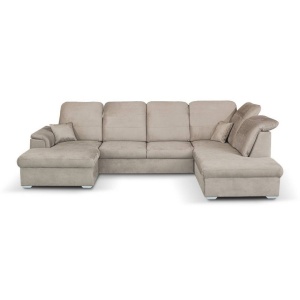 COLTAR EXTENSIBIL 320CM, BERGAMO U, CAPPUCCINO, DIN STOFA FINA DE CALITATE SUPERIOARA - Img 3