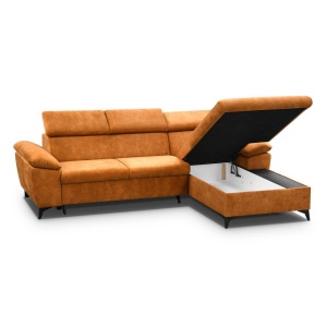 COLTAR EXTENSIBIL DREAPTA, COLIN 274CM, DIN TEXTIL FOARTE FIN DE CULOARE CUPRU, CONFORT SPORIT - Img 5