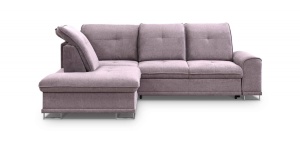 COLTAR EXTENSIBIL STANGA, BOSS 272CM, DIN TEXTIL FOARTE FIN DE CULOARE ROZ, CONFORT SPORIT