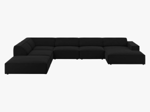 COLTAR JODIE, STANGA, 7 LOCURI, 364 CM, DIVERSE CULORI SI MATERIALE, DESIGN DEOSEBIT - Img 8