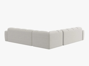 COLTAR LISA, 6 LOCURI, 310 CM, GRI DESCHIS 01, TAPITERIE DIN STOFA, DESIGN DEOSEBIT - Img 3