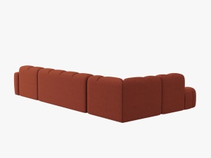 COLTAR LISA, STANGA, 7 LOCURI, 387 CM, SCORTISOARA 58, TAPITERIE DIN STOFA, DESIGN DEOSEBIT - Img 3