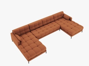 COLTAR MAMAIA, CU 6 LOCURI, CARAMIZIU, CU TAPITERIE DIN TEXTIL STRUCTURAT NEVE, MICADONI