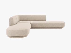 COLTAR MILEY, 5 LOCURI, 248 CM, BEJ 30, TAPITERIE CHENILLE, DESIGN DEOSEBIT