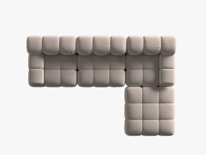 COLTAR MODULAR BELLIS, 4 LOCURI, 282 CM, BEJ 16, TAPITERIE DIN CATIFEA, DESIGN DEOSEBIT - Img 3