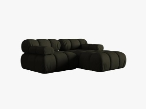 COLTAR MODULAR BELLIS, DREAPTA, 2 LOCURI, 191 CM, VERDE 77, TAPITERIE DIN CATIFEA 3D, DESIGN DEOSEBIT - Img 5